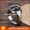 Wholesale Vintage Custom Signet Stainless Steel Simple Ring Blanks For Men